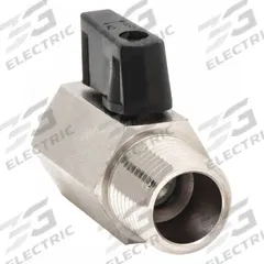 APPROVED VENDOR Manual Two-Way Ball Valve: 1/8 in, Nickel-Plated Brass, Straight, MNPT x FNPT, Wedge (MPN G-CMV-18). Key specifications — Brand: APPROVED VENDOR; Handle: Wedge.
