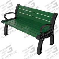 ULTRASITE Heritage Outdoor Bench: Heritage, 48 in Overall Lg, 30 in Overall Ht, Green, Black (MPN PB 4GREBFHER). Key specifications — Manufacturer Part Number: PB 4GREBFHER; Brand: ULTRASITE; Frame Color: Black; Product Type: Outdoor Bench; Seat Color: Green; Series: Heritage.