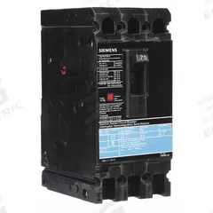SIEMENS Molded Case Circuit Breaker: 70 A Amps, 10kA at 240V AC, Fixed, Load Side Lug, ABC, ED2 (MPN ED23B070). Key specifications — Phase Connection: ABC; Instantaneous Trip: Fixed; Terminal Connection: Load Side Lug; Series: ED2; Max. AIR Rating: 10kA at 240V AC.