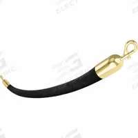 VISIONTRON Barrier Rope: Black, 6 ft Overall Lg, Velvet, Snap End (MPN 810BK72SE1-PB1). Key specifications — Brand: VISIONTRON; Rope Material: Velvet; End Cap Material: Brass.