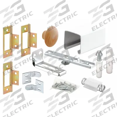 PRIME-LINE Track Kit: 35 3/4 in Lg, 17 3/4 in Wd, 3/4 in Ht, 30 lb Max Wt - Hanging Door Track Kits