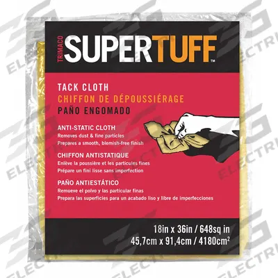 SUPERTUFF Tack Cloth: Tack Cloth, Cotton Mesh, 36 in Lg, 18 in Wd, 1/250 in Thick - Tack Cloths