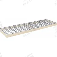 HALLOWELL Boltless Shelf: 96 in x 24 in, 1,200 lb Load Capacity, Steel, 4 ga Decking, Tan (MPN DRHCWL9624PT). Key specifications — Decking Material: Steel; Includes: Center Support; Decking Finish: Powder Coated; Shelf Configuration: Single Straight; Color: Tan; Frame Material: Steel; Brand: HALLOWELL; Frame Finish: Powder Coated.