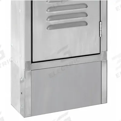 HALLOWELL Locker Front Base: 18 in x 1/8 in x 6 in, 18 in Footplate Wd, Front - Base Components & Kits for Standard Lockers