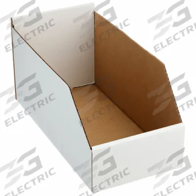 PACKAGING CORPORATION OF AMERICA Corrugated Shelf Bin: 17 in Overall Lg, 8 1/4 in x 8 1/2 in - Light-Use Cardboard Shelf Bins