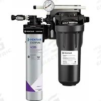 EVERPURE Water Filtration System: 1.7 gpm, NPT, 15 1/4 in Overall Ht, Carbon Block (MPN EV979750 -75). Key specifications — Brand: EVERPURE; Reduces: Rust; Filter Media: Carbon Block.