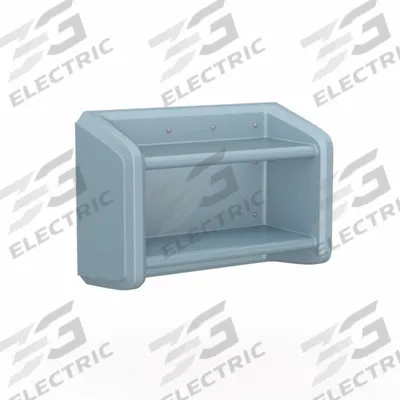 CORTECH Wall Shelf/Coat Rack: Blue Gray, 24 in Overall Ht, 35 in Overall Wd - Wall-Mounted Shelves