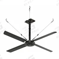 HUNTER INDUSTRIAL Ceiling Fan: 28,484 cfm Airflow, 8 ft Blade Dia, Variable Speeds, 240V AC, Silver (MPN E08-23P-IP-LG). Key specifications — Voltage: 240V AC; Light Kit: No; Series: ECO; Number of Speeds: Variable; Phase: Three; Current: 3.5 A; Brand: HUNTER INDUSTRIAL.