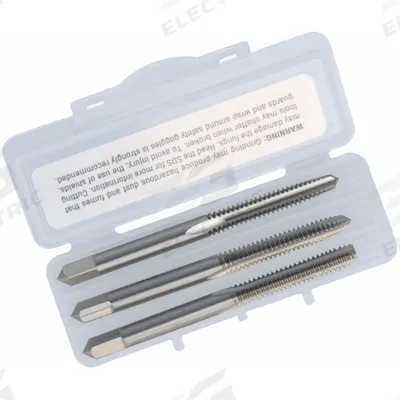 CLE-LINE Tap Kit: #2-56 UNC, H2 / 2B, 3 Flute, High Speed Steel (MPN C00323) - Three-Piece Hand Tap Sets