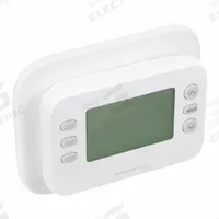 RESIDEO Thermostat: Heat and Cool, Auto and Manual, A/C/G/K/R/Rc/S/U/W/W2/Terminal Designations/Y2 (MPN TH2210U4005). Key specifications — Application: Heat and Cool; Programming Capability: 1-Week; Shape: Rectangle; Terminal Designations: Y2; Temperature Control Range: 32° to 90°F (Heat); Changeover Type: Automatic and Manual; Brand: RESIDEO; Mounting Direction: Horizontal.