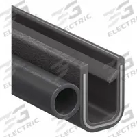 TRIM LOK INC Trim Seal: Side Bulb, 25 ft Overall Lg, PVC Outer, EPDM Bulb, 9/16 in Leg Lg (MPN 7100B3X3/32A-25). Key specifications — Standards: UL50E File MH49032; Bulb Material: EPDM; Bulb Location: Opposite Side; Brand: TRIM LOK INC; Color: Black; Outer Material: PVC; Profile Shape: Side Bulb; _Gripping Style: Single Tongue.