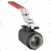KECKLEY Manual Two-Way Ball Valve: 1 1/4 in, Carbon Steel, Straight, FNPT x FNPT, One-Piece (MPN BVS2THFCSRGSL-125). Key specifications — Brand: KECKLEY; Handle: Locking Lever.