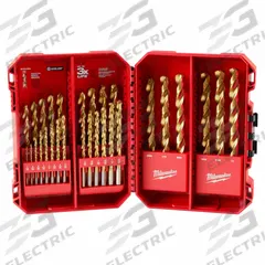 MILWAUKEE Jobber Length Drill Bit Set: 29 Pc, 1/16" to 1/2" by 64ths, 135° Split Point (MPN 48-89-0012). Key specifications — attr1236168: PACKOUT™ Case.