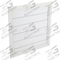 Ceiling Shutter: For 36 in Fan, Single Panel, 36 in H, 36 in W, 1 5/8 in D, Aluminum, Front Flange (MPN 3HHR4). Key specifications — Airflow Direction: Horizontal; Brand: DAYTON; Maximum Air Velocity: 2000 fpm; Mounting Position: Horizontal.