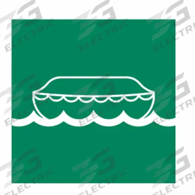 IMO (International Maritime Organization) Safety Sign: Polycarbonate - Square Life Boat Symbol Signs