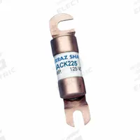 MERSEN Fuse: ACK Series, Bolt-On, Gen Purpose, 225 A, 125 V DC, Non-Indicating, AC/DC (MPN ACK225). Key specifications — Brand: MERSEN; Series: ACK.