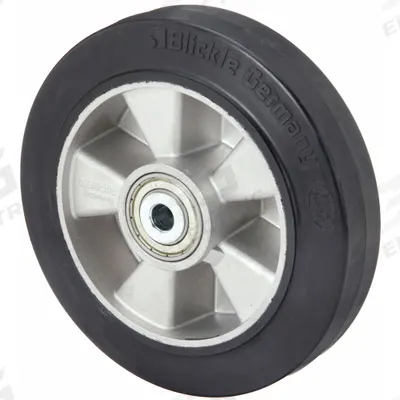 APPROVED VENDOR Caster Wheel: 7 7/8 in Wheel Dia., 2 in Wheel Wd, Rubber, 1,100 lb Load Rating - Rubber Tread on Aluminum Core Wheels