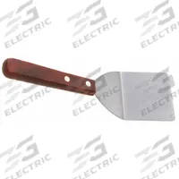 CRESTWARE Cake/Pie Server: 7 1/4 in Overall Lg, Brown, Wood, Stainless Steel, 2 1/2 in Blade Wd (MPN WHT22). Key specifications — Dishwasher Safe: Yes; Brand: CRESTWARE; NSF Certified: No; Handle Material: Wood; Blade Material: Stainless Steel.