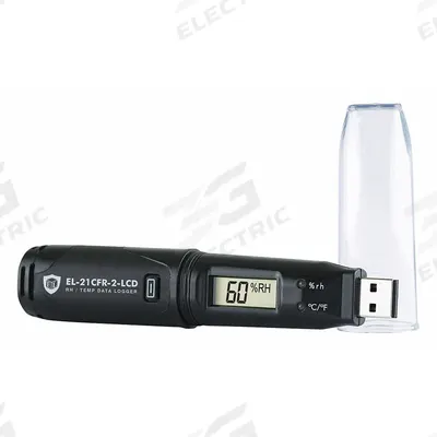 LASCAR Temperature Humidity Data Logger: 0%to 100% Relative Humidity Measured, -31°F to 176°F - Temperature & Humidity Data Loggers