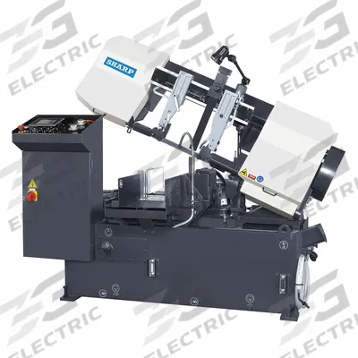 SHARP Band Saw: 13 3/8 in x 12 in, 66 to 328, 0°, 17.0 A, 3 Phase - Non-Mitering Semi-Automatic Horizontal Band Saws