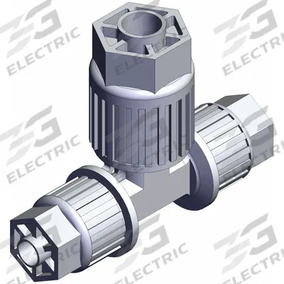 SMC High Purity Fitting: 1/4 in OD x 3/8 in OD x 1/4 in OD Size - PFA Compression Tube Fittings