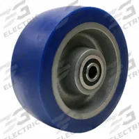 HAMILTON Caster Wheel: 8 in Wheel Dia., 3 in Wheel Wd, Polyurethane, 2,700 lb Load Rating, Cast Iron (MPN W-831-EGB-3/4). Key specifications — Brand: HAMILTON; Tread Shape: Ergo-Glide; Wheel/Tread Color: Blue.