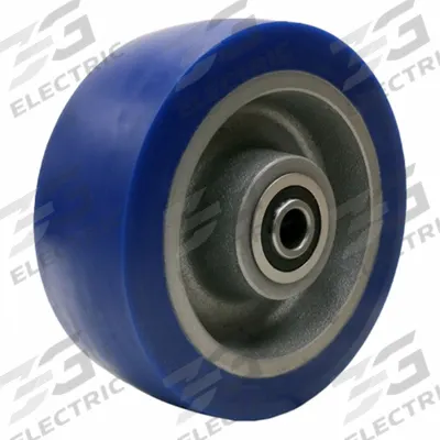 HAMILTON Caster Wheel: 8 in Wheel Dia., 3 in Wheel Wd, Polyurethane, 2,700 lb Load Rating - Easy-Roll Polyurethane Tread on Steel Core Wheels