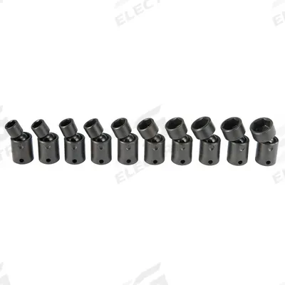 PROTO Impact Socket Set: 3/8 in Drive Size, 10 Pieces, 8 mm to 18 mm Socket Size Range - Metric Flex Impact Socket Sets