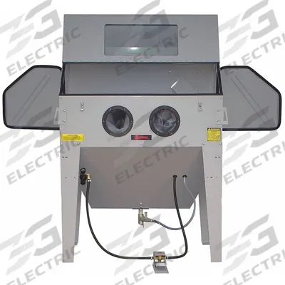 ALLSOURCE Abrasive Blast Cabinet: Siphon Feed, 48 in W x 24 in D Work Area - Heavy-Duty Floor-Mount Siphon-Feed Blasting Cabinets