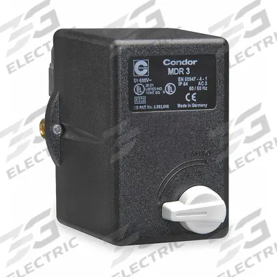 CONDOR USA, INC Pressure Switch: Std, 45 psi – 160 psi, 3/8" FNPT - General Purpose Pressure Switches for Air & Water