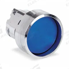 SCHNEIDER Recessed Push Button: Blue, 22 mm Mounting Size, Metallic, Momentary (MPN ZB4BA66). Key specifications — Brand: SCHNEIDER; Action: Momentary; Series: XB4; Push Button Material Type: Metallic.