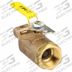APOLLO Manual Two-Way Ball Valve: 1 in, Bronze, Straight, FNPT x FNPT, 600 psi Max. Pressure (CWP) (MPN 75-105-41). Key specifications — Brand: APOLLO; Handle: Locking Lever.