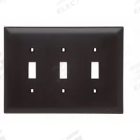LEGRAND Wall Plate: Toggle, 3 Gang, Brown, Jumbo Size (MPN TPJ3). Key specifications — Brand: LEGRAND; Material: Nylon.