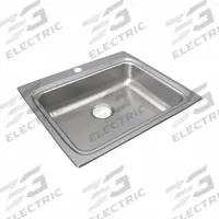 JUST MANUFACTURING Bowl Drop-In Sink: 25 in Overall Lg, 22 in Overall Wd, 4 1/2 in Bowl Dp, 1 Bowls (MPN SLFADA2225A454-J). Key specifications — Brand: JUST MANUFACTURING; Color Family: Silver/Gray.
