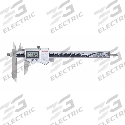 MITUTOYO Adjustable Jaw Digital Caliper: 0 in to 6 in /0 mm to 150 mm, Cabled - Digital Calipers with Offset Jaws & Offset Scribing Jaws