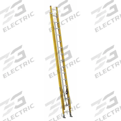 LOUISVILLE LADDER Extension Ladder: 32 ft Ladder Size, Fiberglass, 375 lb Load Capacity - Non-Conductive Fiberglass Extension Ladders