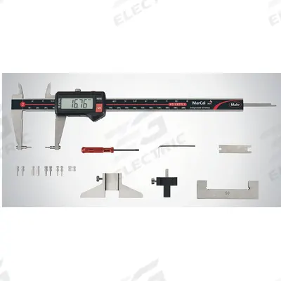 MAHR Interchangeable Point Digital Caliper: 0 in to 8 in /0 mm to 200 mm, +/-0.001 in Accuracy - Interchangeable-Point, Outside-Point & Outside-Neck Digital Calipers
