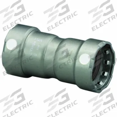 VIEGA MEGAPRESS Crimp Coupling Fitting: 1 1/4 in Pipe x 1 1/4 in Pipe Size - Steel Press Pipe Fittings