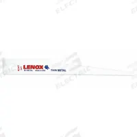 LENOX Air Reciprocating Saw Blade: 24 Teeth per Inch, 4 in Blade Lg, 0.035 in Blade Thick, 5 PK (MPN 20427424T). Key specifications — attr1109198: 24; attr1109200: Flexible for Curved Cuts; attr1109201: Straight; attr1109209: LENOX.
