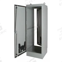 HOFFMAN Enclosure: Steel, 90 in x 72 in x 24 in, NEMA 12, Solid Cover, Hinged (MPN A907224FSDADG). Key specifications — Brand: HOFFMAN; Closure Method: Keyed Handle; Knockouts: Not Included.