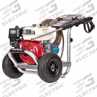 SIMPSON Gas-Powered Pressure Washer: Medium Duty, Cart, 3,400 psi, 2.5 gpm - Cold Water Pressure Washers