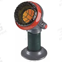 MR. HEATER Portable Gas Tabletop Heater: 3,800 BtuH Heating Capacity Output, 95 sq ft Heating Area (MPN MH4B-F215100). Key specifications — Housing Color: Red; Body Shape: Cylindrical; Brand: MR. HEATER; Overall Dimensions - H x W x D: 12 in x 10-3/8 in x 10 in.