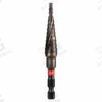 MILWAUKEE Step Drill Bit: 1/8" to 1/2", TiAlN-Coated HSS, Impact Rated, Quick-Change Hex Shank (MPN 48-89-9241). Key specifications — attr1234936: Impact Rated.