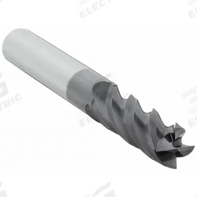APPROVED VENDOR Square End Mill: Carbide, AlTiCrN Coated, 4 Flute, 3/8" Mill Dia, 1-1/8" LOC - Fast-Cutting Carbide Square End Mills for Steel & Cast Iron