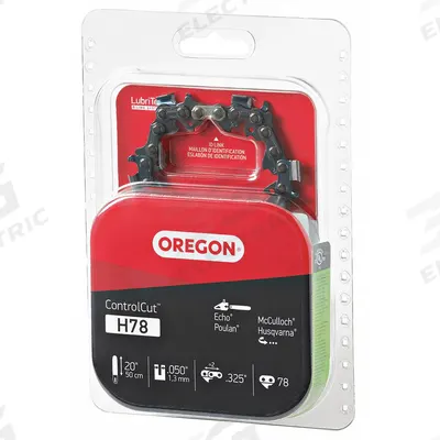 OREGON Chainsaw Chain: 20 in Compatible Bar Lg, 0.325 in, 0.05 in Gauge, 78 Links
