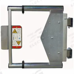 PS INDUSTRIES Pedestrian Safety Gate: Steel, For 18 in to 36 in Opening Wd, 24 1/4 in x 2 1/4 in (MPN ASG-1836-ZINC). Key specifications — attr1283404: PS INDUSTRIES; attr1283387: No; attr1283389: Universal; attr1283379: Powder-Coated Yellow.