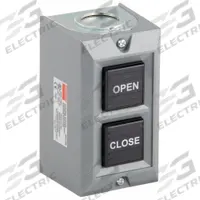 DAYTON Control Station: (2) Push Buttons, 0 Pilot Lights, 2NO, Open/Close, (2) Momentary (MPN 20C792). Key specifications — attr1022946: Open/Close; attr1022956: Black; attr211290: DAYTON; attr1042017: Indoor Use Only; attr1089900: (2) Push Buttons.