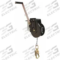 FALLTECH Confined Space Winch: 620 lb Winch Wt Cap, 60 ft Cable Lg, Steel, Swivel Snap Hook, Manual (MPN 7293M). Key specifications — Brand: FALLTECH; Operation Mode: Manual; Winch Cable Material: Steel; Confined Space Component: Winch; Harness End Connection: Swivel Snap Hook; Rated For Lifting: Materials.
