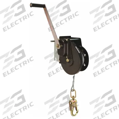 FALLTECH Confined Space Winch: 620 lb Winch Wt Cap, 60 ft Cable Lg, Steel, Swivel Snap Hook - Confined Space Winches