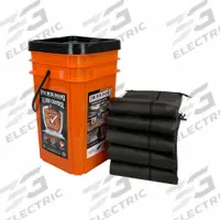 QUICK DAM Flood Barrier: Fresh Water, 3 1/2 in Overall Ht, 14 in Overall Wd, 120 in Overall Lg (MPN QDGG10-5). Key specifications — Color: Black; Bag Material: Polypropylene; Brand: QUICK DAM; Fill Material: Polypropylene; For Water Salinity: Fresh Water.
